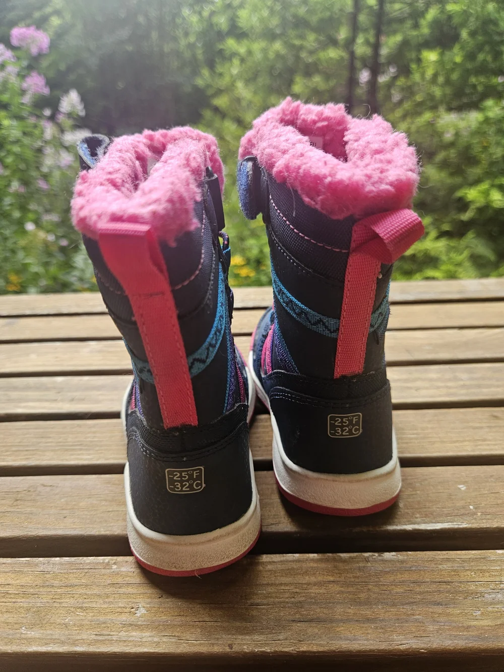 Merrell Kids Navy Blue Pink Waterproof Snow Boots